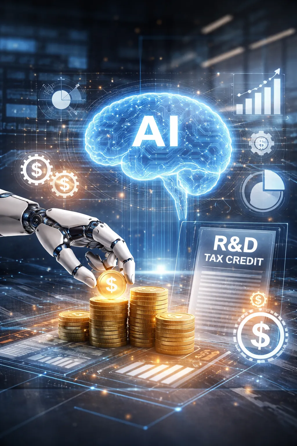 Abstract visualization of artificial intelligence technology and machine learning systems