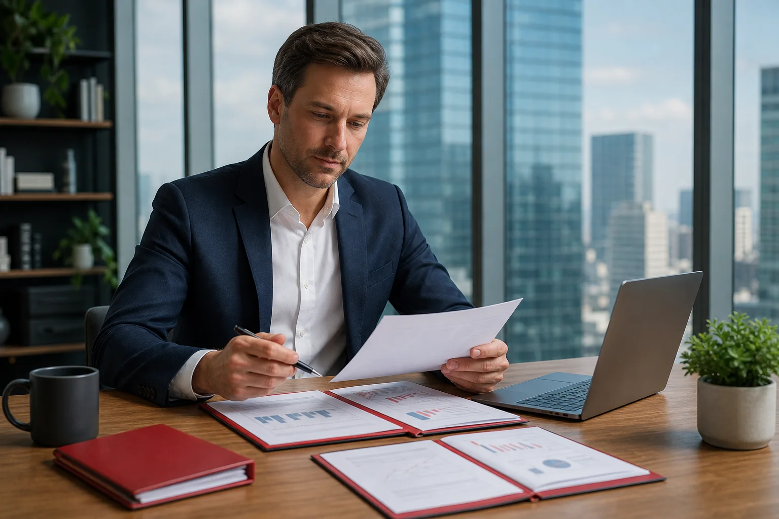 A professional reviewing documented referral results and recurring revenue